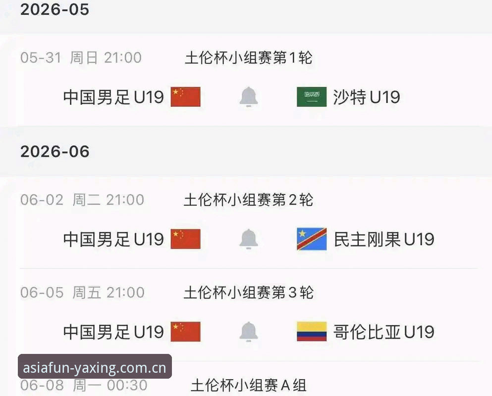 U19土伦杯赛事复盘与亚星体育观赛数据解读教程